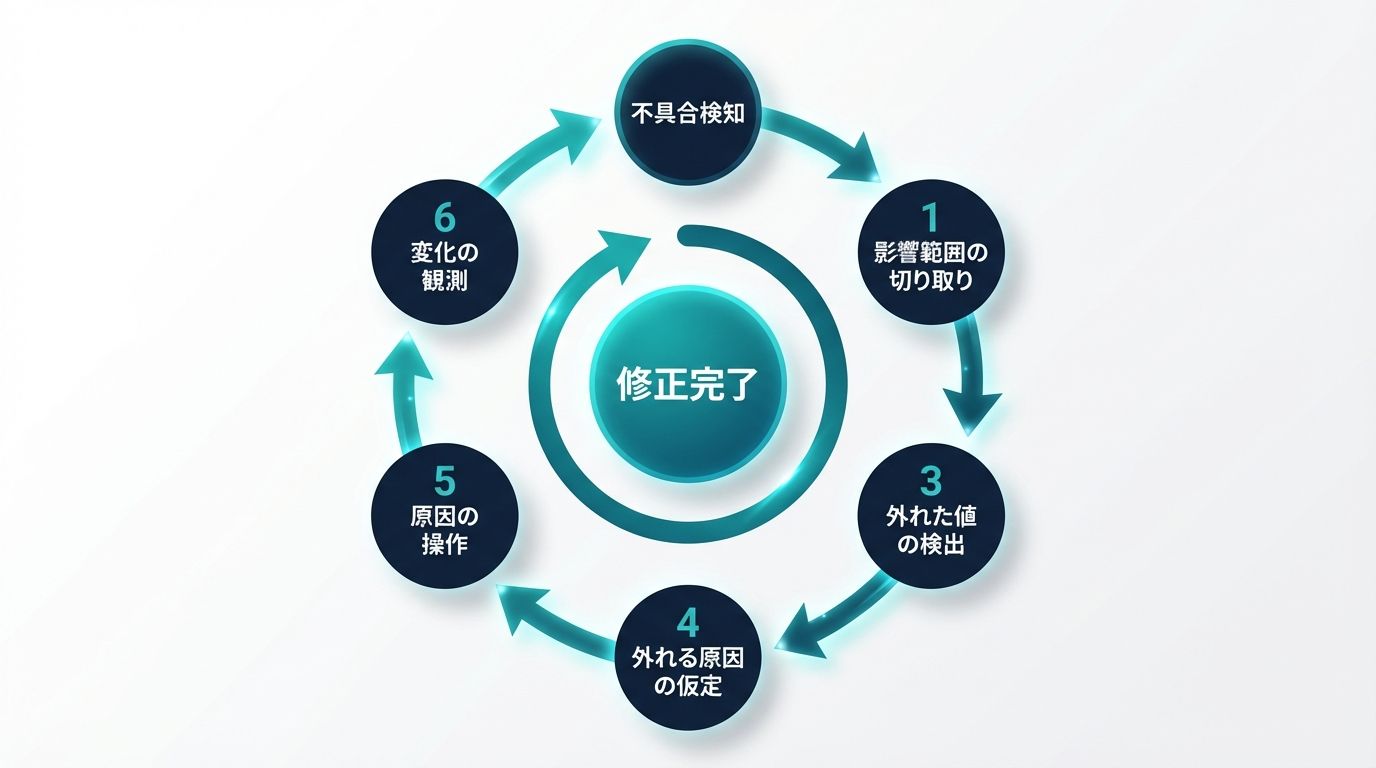 デバッグのサイクル図